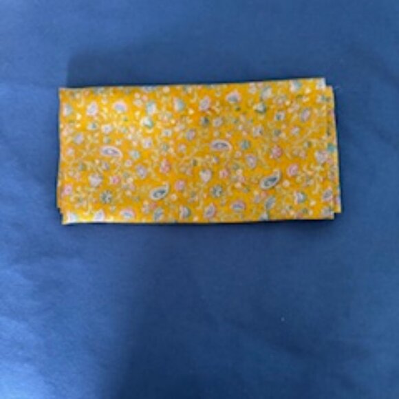 Free People * ANCHAL Vintage Silk Scarf * Yellow * 20" square NWT - Picture 9 of 10